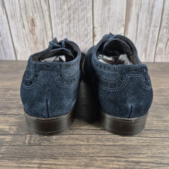 Kenneth Cole New York Design 10521 Suede Oxford Shoes Men\'s Sz 9.5 M Navy (NWT) main image 5